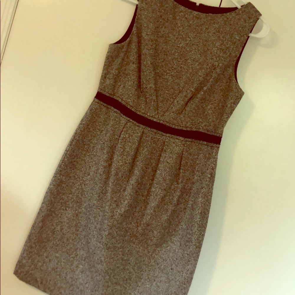 Ann Taylor Loft pleated wool sleeveless dress